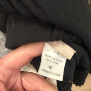 Alaia Paris black knit scoop neck pleated skirt waist down